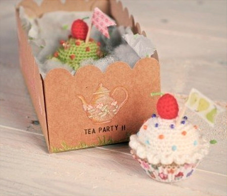 Scatola per cupcake all’uncinetto 
