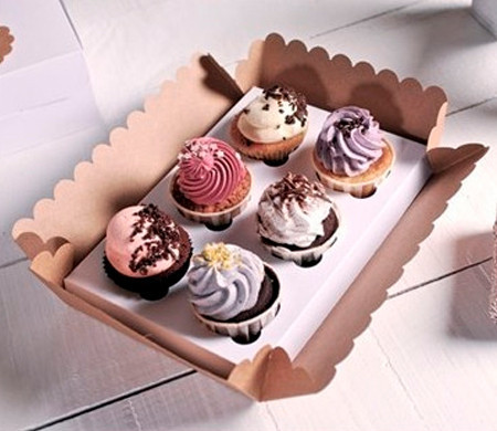 Scatola in cartone per 6 cupcake Scatola in cartone per 6 cupcake