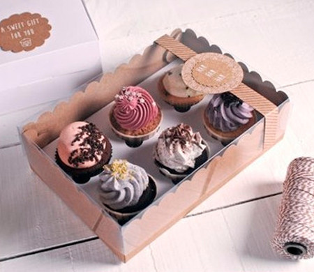 Scatola in cartone per 6 cupcake Scatola in cartone per 6 cupcake