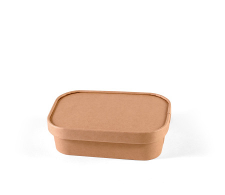 Tupper in cartone kraft con coperchio