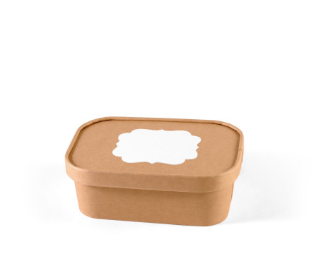 Tupper in cartone kraft con coperchio
