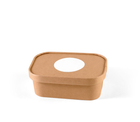 Tupper in cartone kraft con coperchio