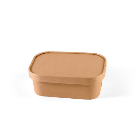 Tupper in cartone kraft con coperchio