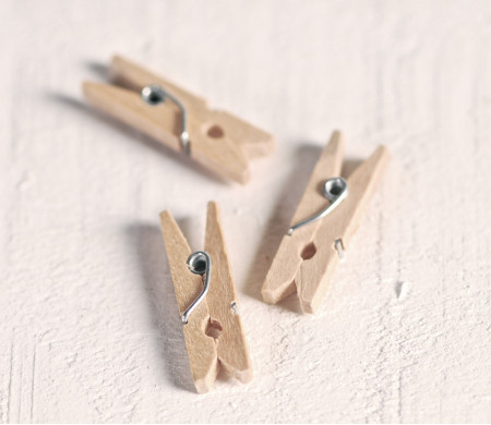 Mini pinze in legno