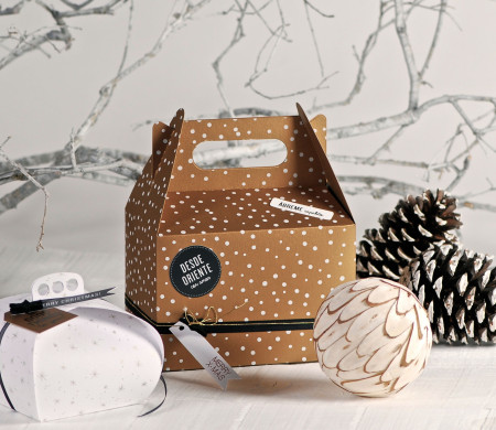 Scatola regalo con stampa per Natale