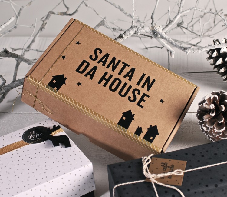 Adesivo decorativo in vinile "Santa in da house"