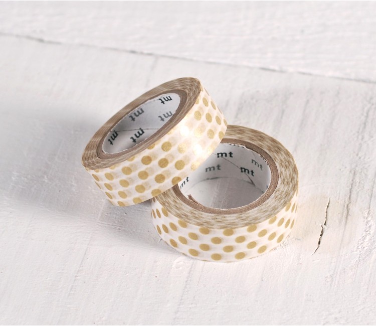 Washi tape bianco a pois