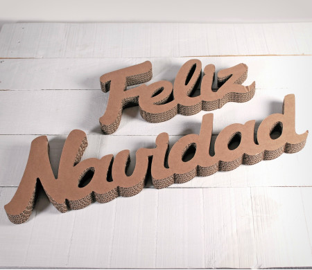 Letras de cartón Feliz Navidad