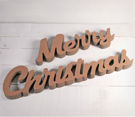 Lettere in cartone Merry Christmas