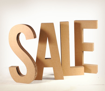 Parola Sale di cartone | Lettere scatolate di cartone