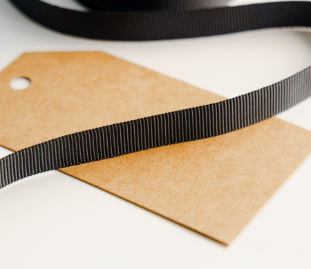 Nastro grosgrain nero