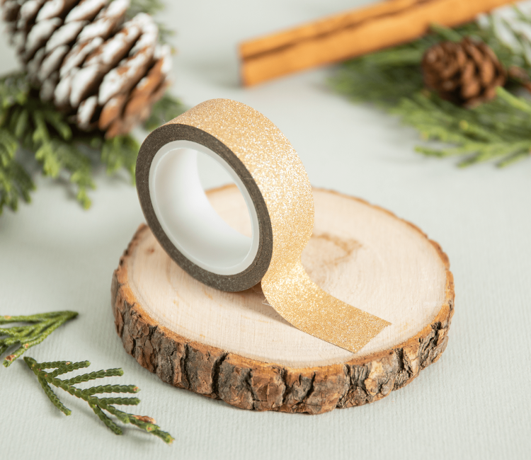 Rotolo di washi tape con porporina