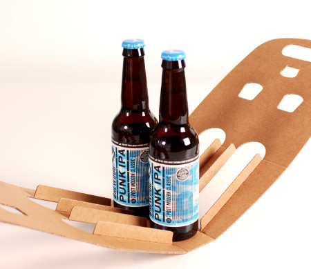 Scatola per birre con doppia scanalatura.