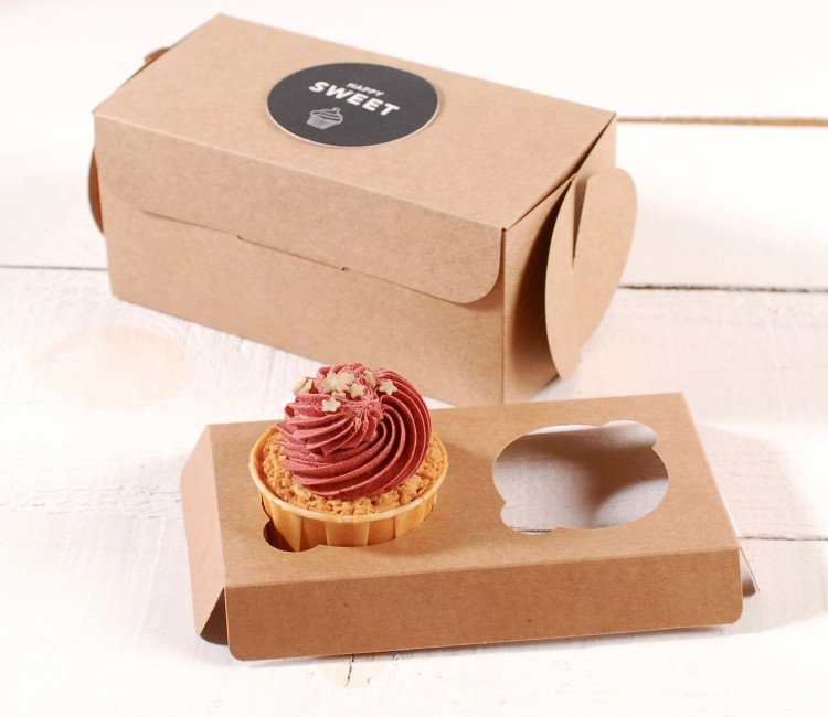 Holder per 2 cupcake, ideale per le pasticcerie Holder per 2 cupcake, ideale per le pasticcerie