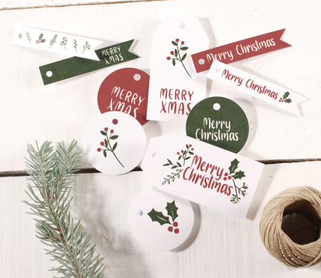 Pack di etichette di Natale