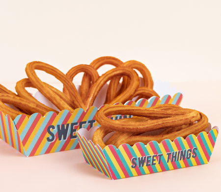Scatola di churros da asporto