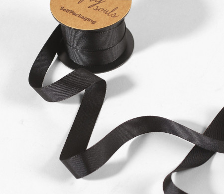 Nastro grosgrain nero