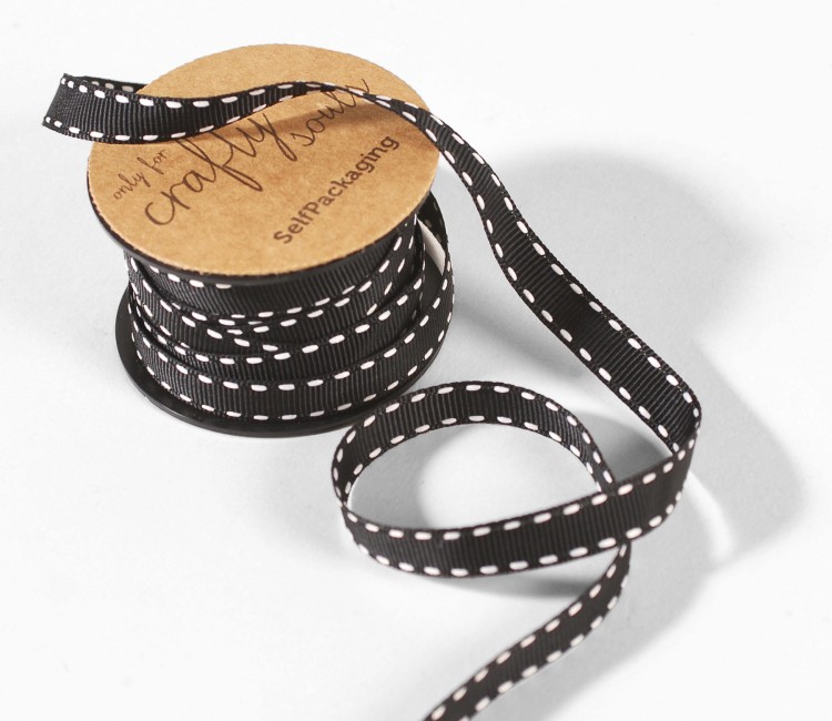 Nastro grosgrain nero impunture Nastro grosgrain nero impunture