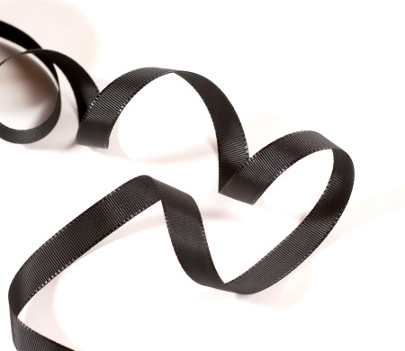 Nastro grosgrain nero
