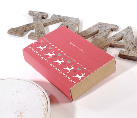 Scatola per biglietti regalo con stampa natalizia