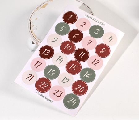 Adesivi con numeri per il Calendario dell’Avvento