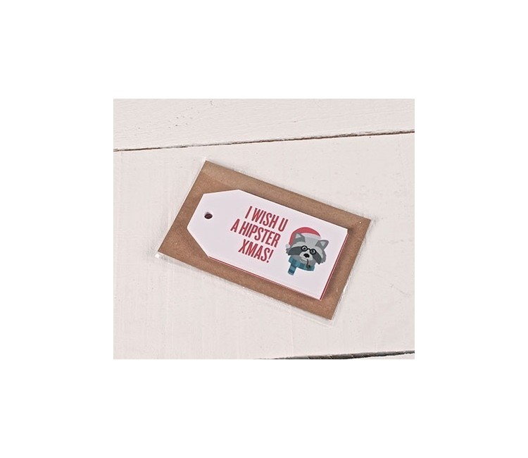 Etichette regalo stampate Hipster Xmas Etichette regalo stampate Hipster Xmas