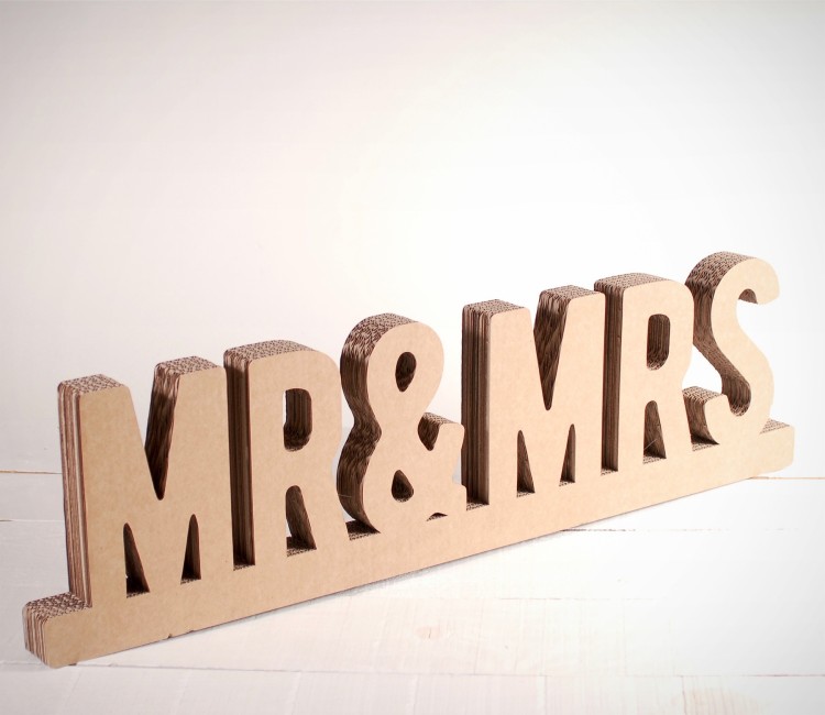 Parola Mr & Mrs in Cartone Parola Mr & Mrs in Cartone