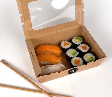 Scatola con finestra per take away