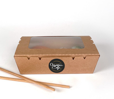 Scatola con finestra per take away