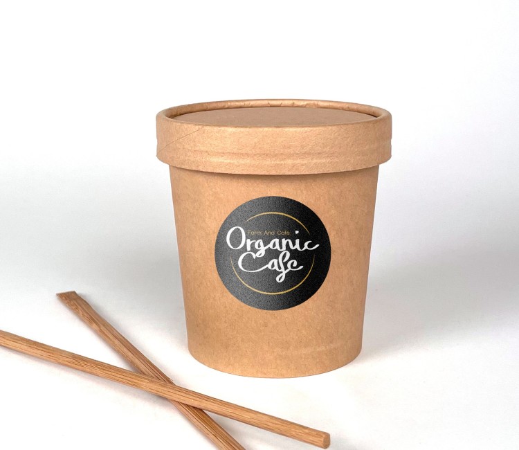 Zuppiera kraft con coperchio per take away Zuppiera kraft con coperchio per take away