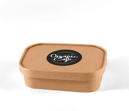 Tupper in cartone kraft con coperchio