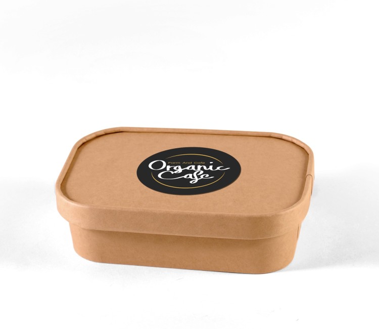 Tupper in cartone kraft con coperchio
