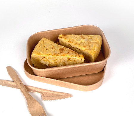 Tupper in cartone kraft con coperchio