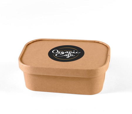 Tupper in cartone kraft con coperchio