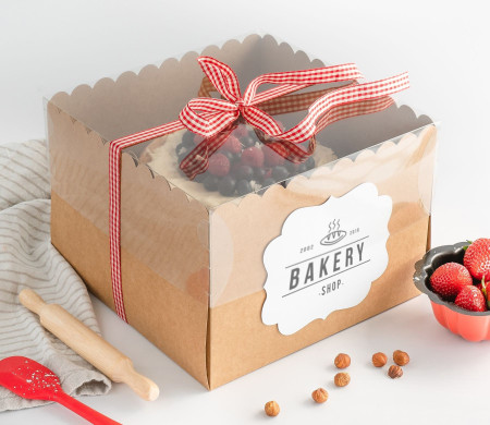 Scatola per Torte con Coperchio Trasparente