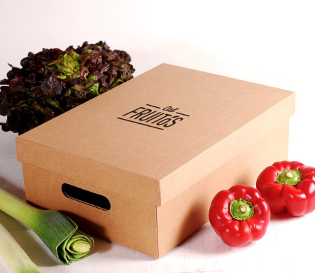 Scatola di cartone con coperchio per verdure