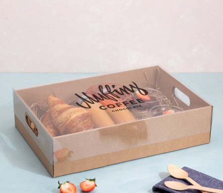 Vassoio in Cartone per Cupcake con Manico