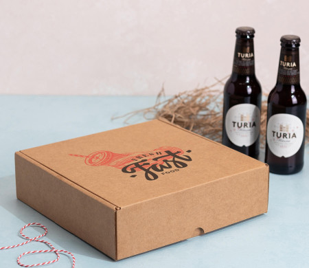 Scatola piatta con holder per birre