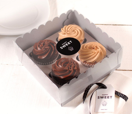 Scatola per 4 Cupcake