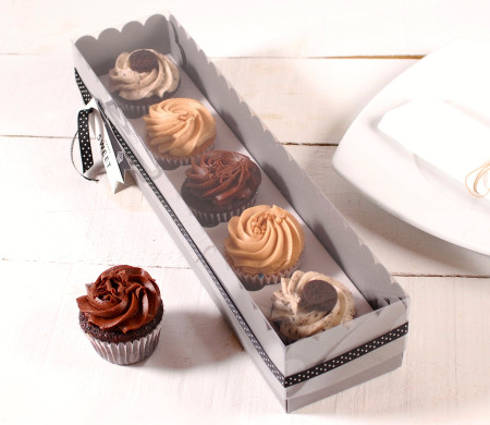 Scatola per 5 cupcake 