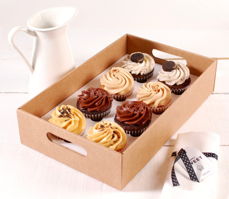 Vassoio in Cartone per Cupcake con Manico