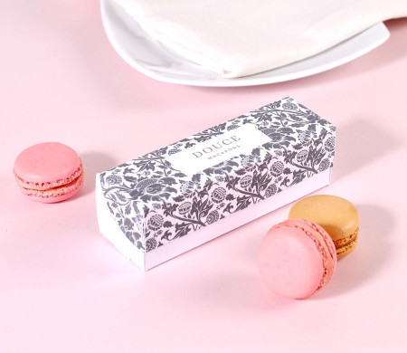 Scatola allungata con coperchio per macarons