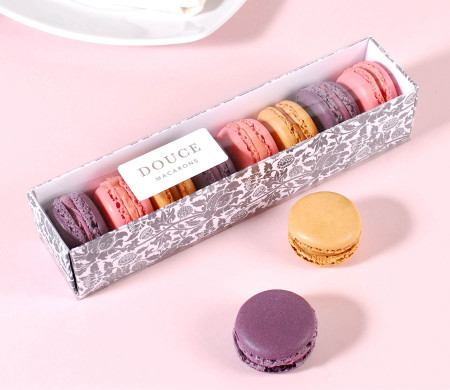 Scatola per Macaron con Fascia Trasparente