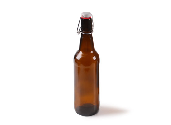 Bottiglia per birra con chiusura automatica