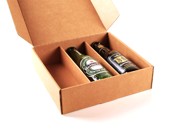 Scatola piatta con holder per birre