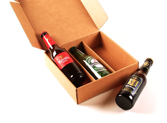 Scatola piatta con holder per birre