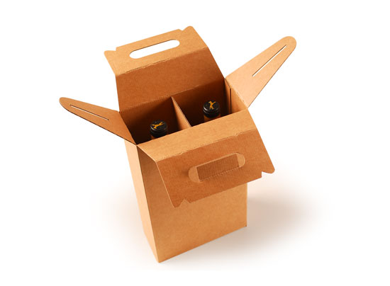 Scatola di vino con manici