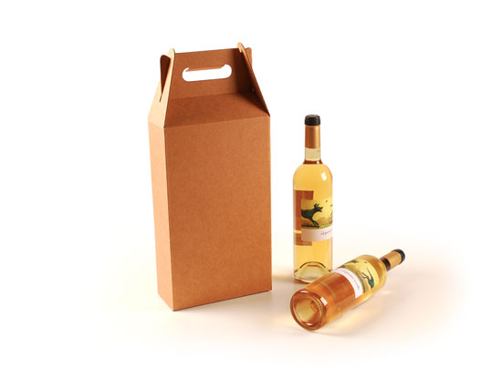 Scatola di vino con manici