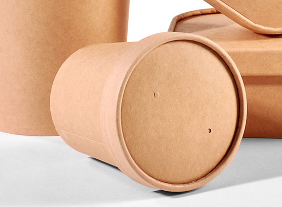 Zuppiera in kraft con coperchio take away