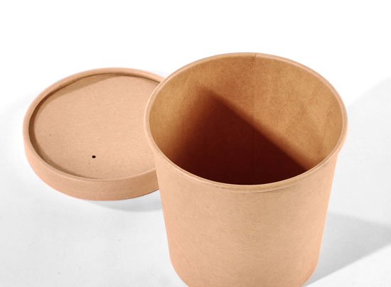 Zuppiera in kraft con coperchio take away
